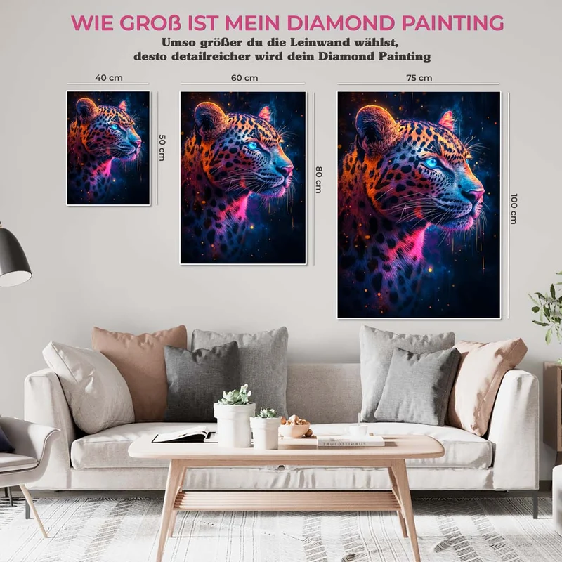 5D Diamond Painting – Neonleopard