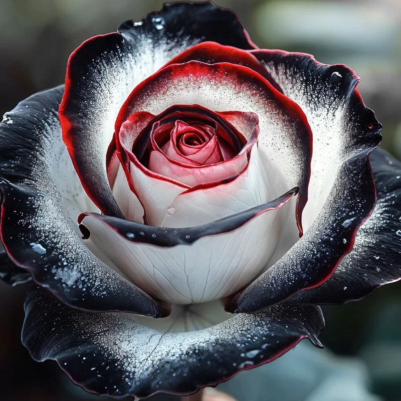 5D Diamond Painting – Mystische Schwarz-Weiß-Rose