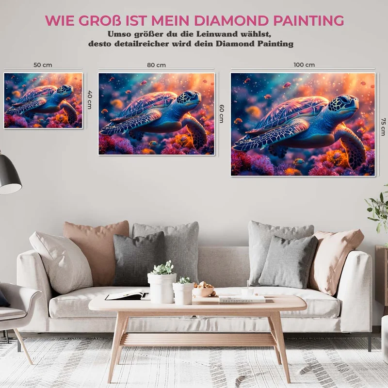 5D Diamond Painting – Strahlende Meeresschildkröte