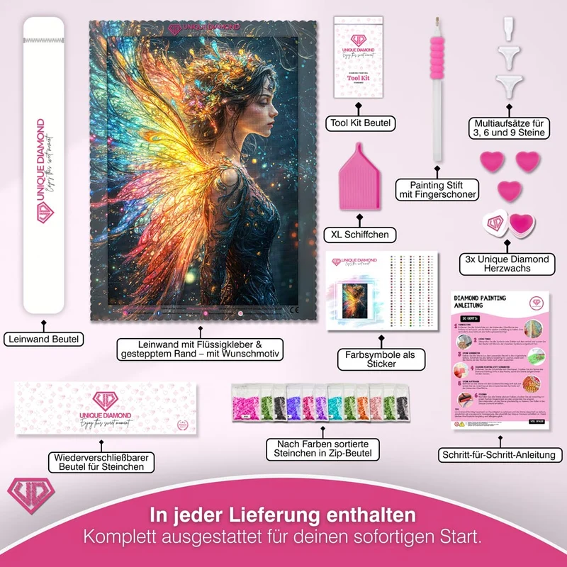 5D Diamond Painting – Leuchtende Elfenpracht
