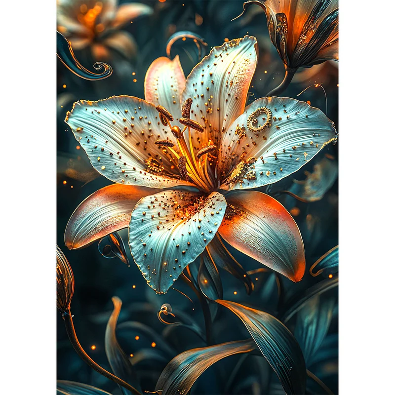 5D Diamond Painting – Verzauberte Glitzerblume