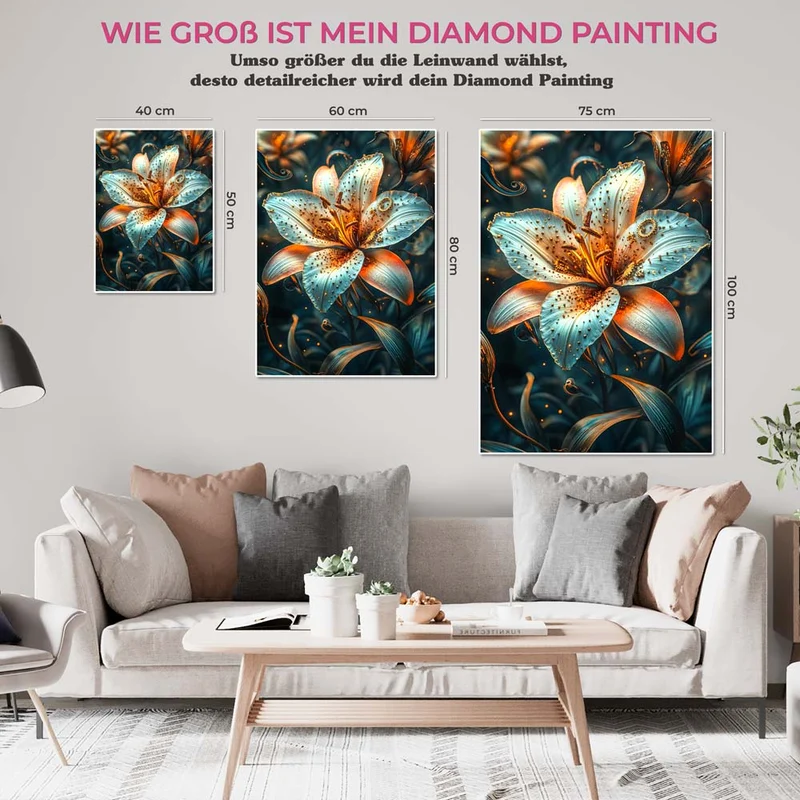 5D Diamond Painting – Verzauberte Glitzerblume