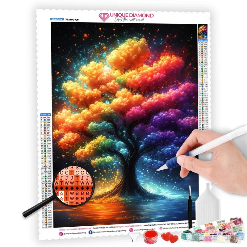 5D Diamond Painting – Regenbogenbaum