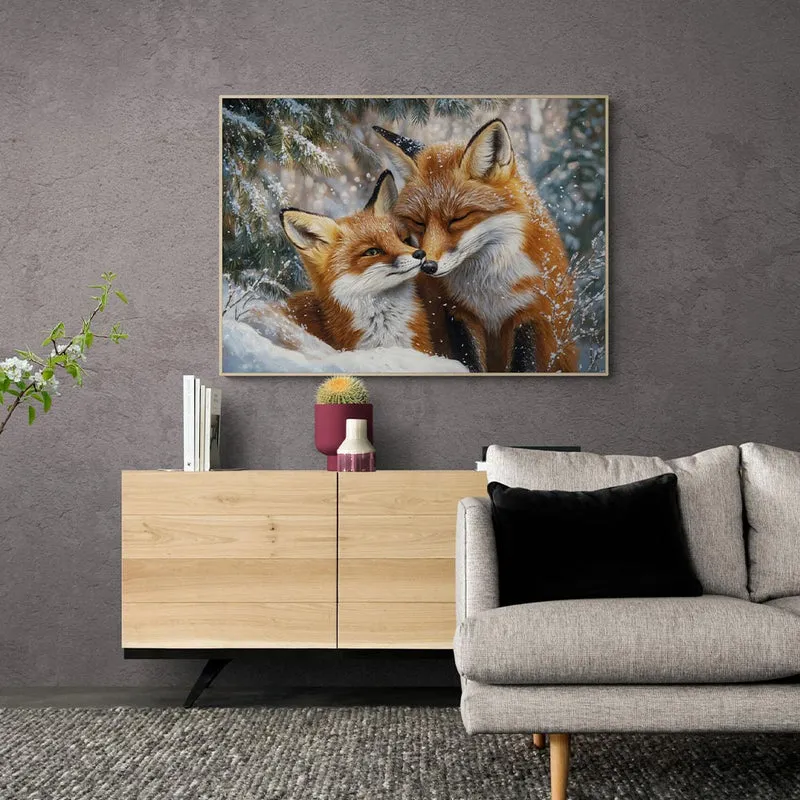 5D Diamond Painting – Füchse im Schnee