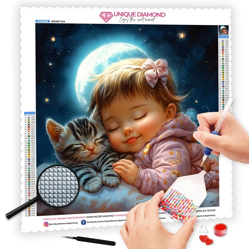 5D Diamond Painting – Schlafende Sternenkinder