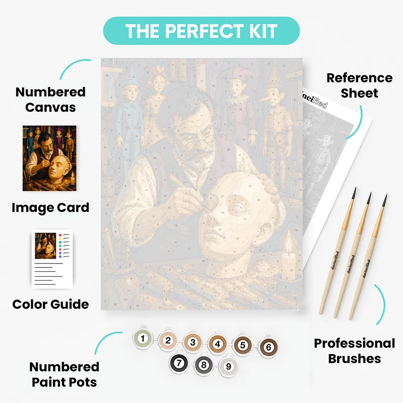 The Puppet Maker's Workshop - Paint by Numbers Kit