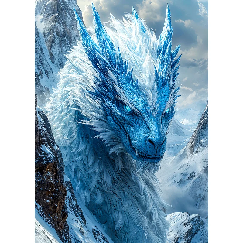 5D Diamond Painting – Eisdrache