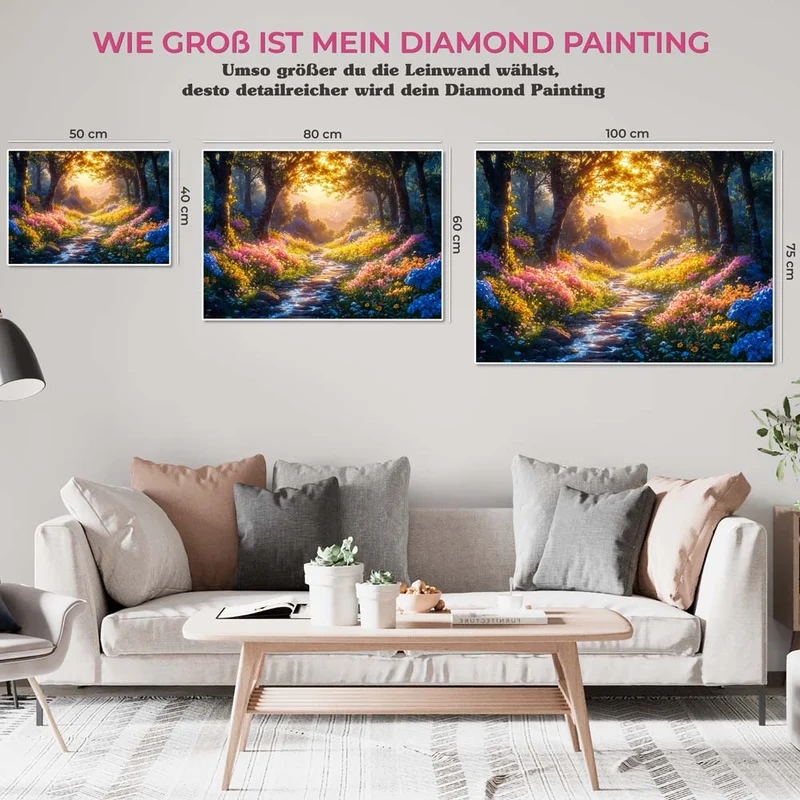 5D Diamond Painting – Verzauberter Waldpfad