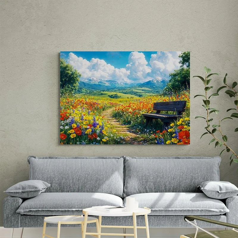 5D Diamond Painting – Blühende Landschaft