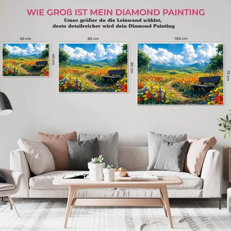 5D Diamond Painting – Blühende Landschaft