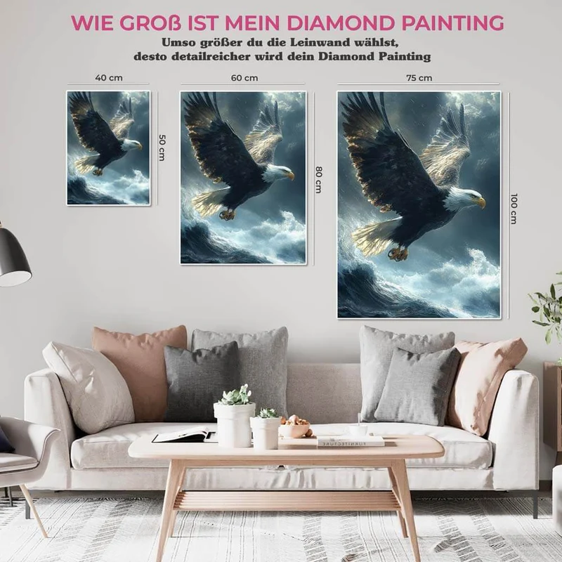 5D Diamond Painting – Mächtiger Seeadler