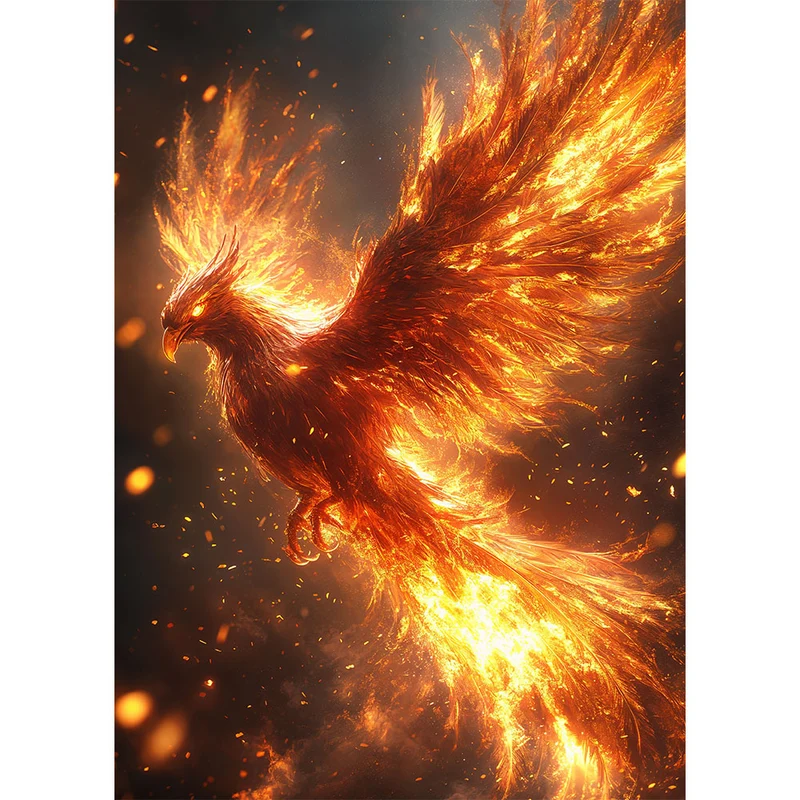 5D Diamond Painting – Feuriger Phönix