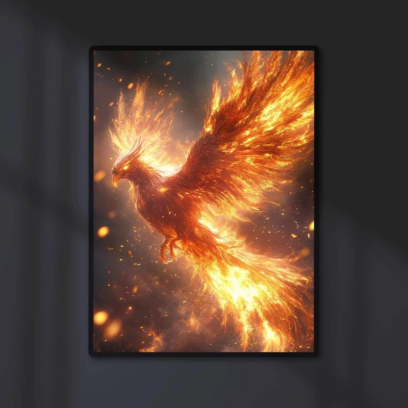 5D Diamond Painting – Feuriger Phönix
