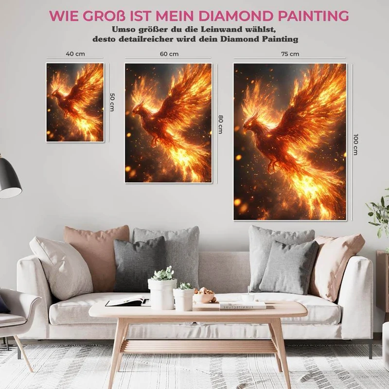 5D Diamond Painting – Feuriger Phönix