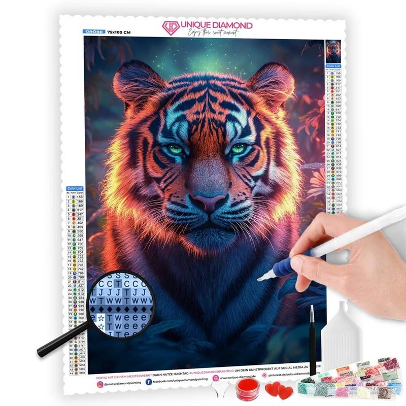 5D Diamond Painting – Majestätischer Tiger