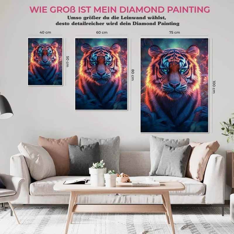 5D Diamond Painting – Majestätischer Tiger