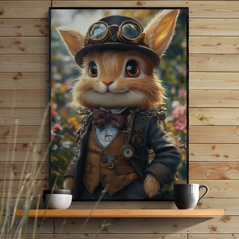 5D Diamond Painting – Steampunk Hase