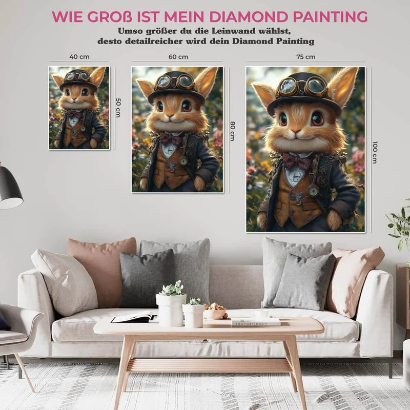 5D Diamond Painting – Steampunk Hase