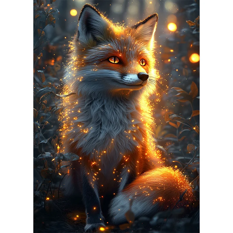 5D Diamond Painting – Mystischer Glanzfuchs