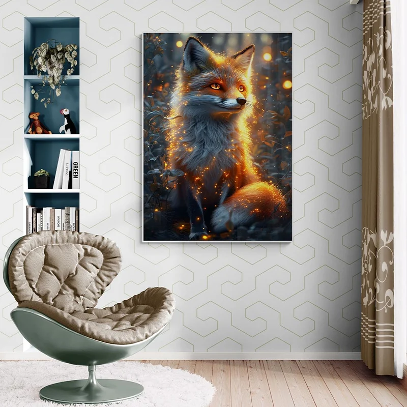 5D Diamond Painting – Mystischer Glanzfuchs