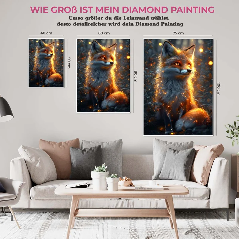 5D Diamond Painting – Mystischer Glanzfuchs