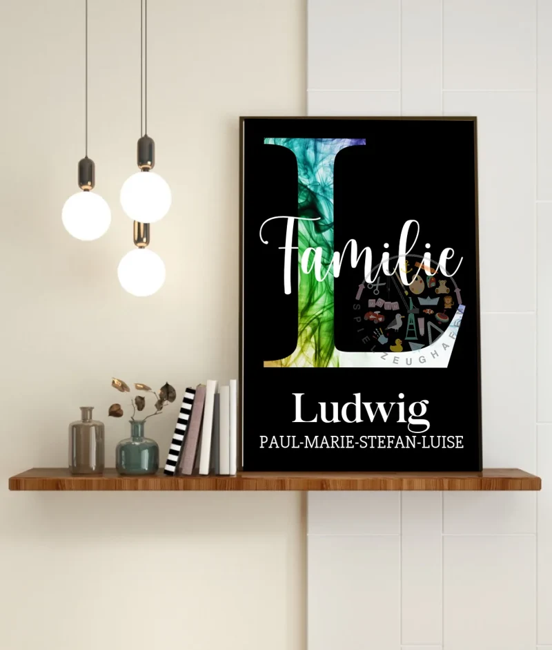 Dein Familienname als Diamond Painting