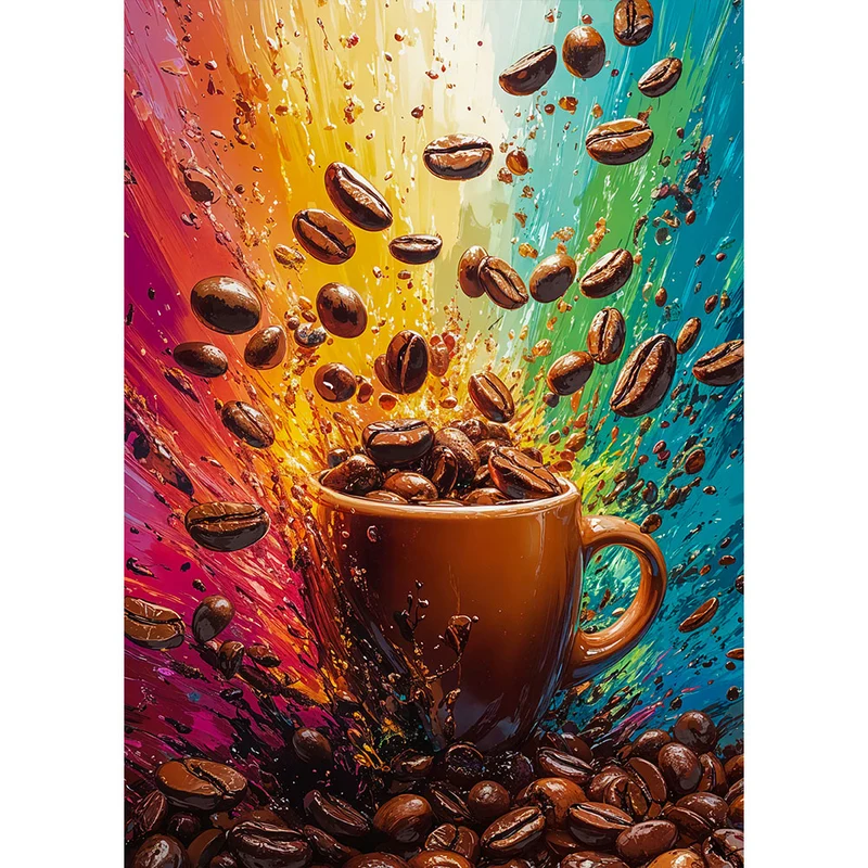 5D Diamond Painting – Kaffee-Explosion