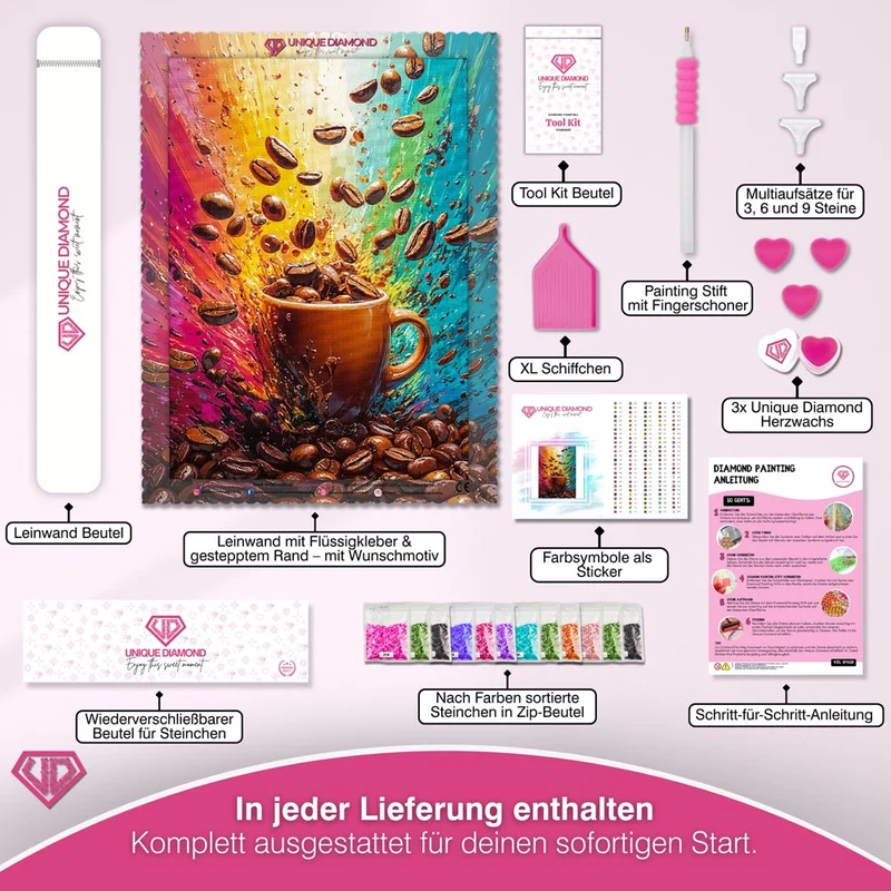 5D Diamond Painting – Kaffee-Explosion