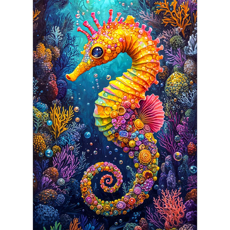 5D Diamond Painting – Tropische Seepferdchen-Träume