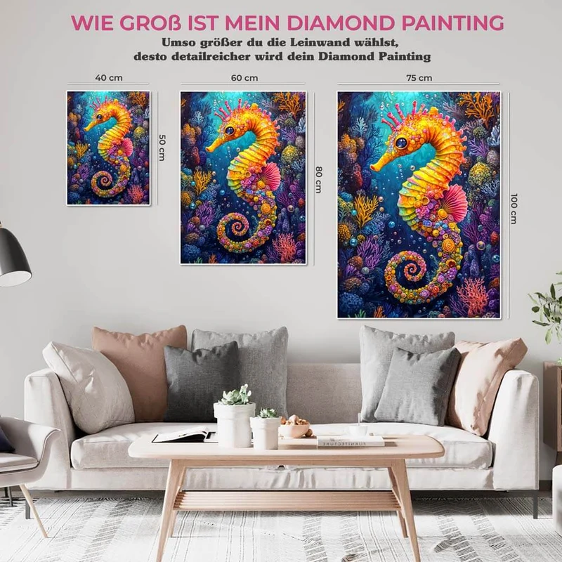 5D Diamond Painting – Tropische Seepferdchen-Träume
