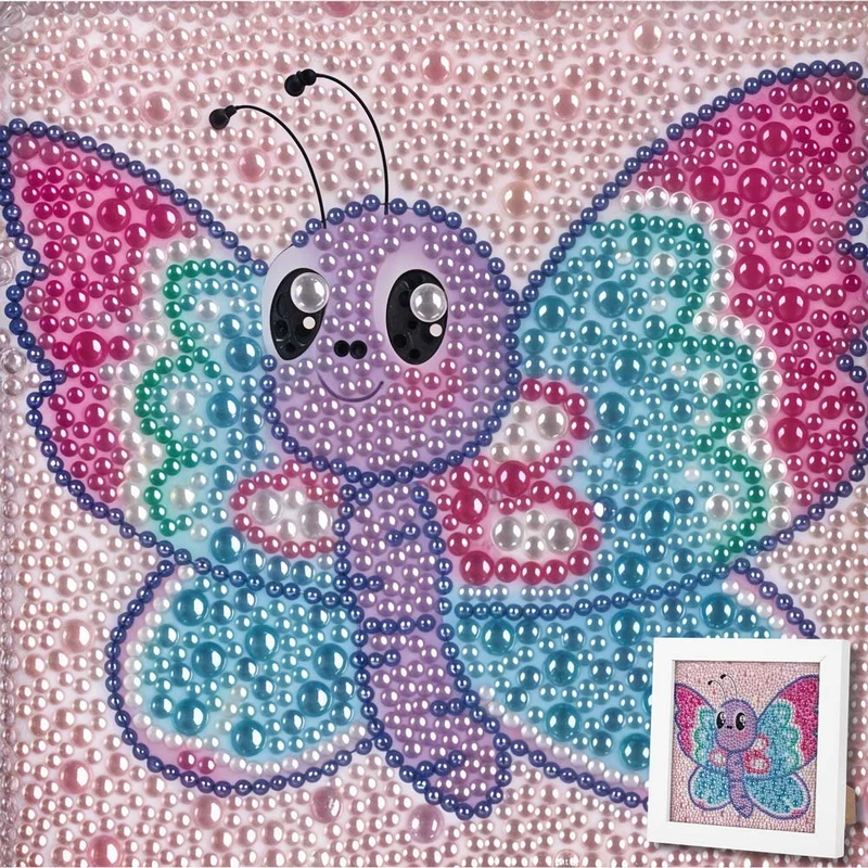 5D Diamond Painting Schmetterling Lumi mit Strasssteinchen