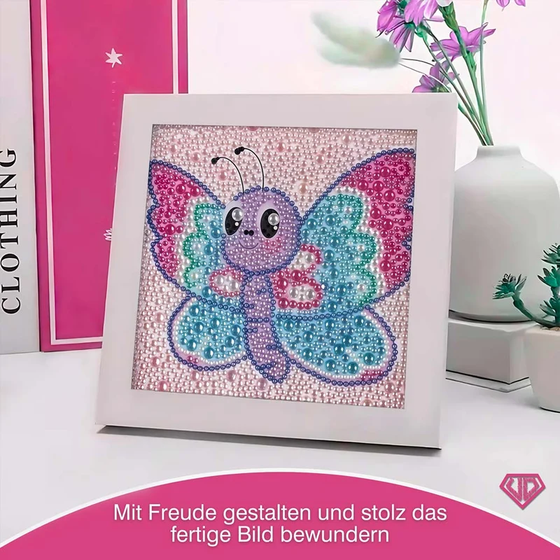 5D Diamond Painting Schmetterling Lumi mit Strasssteinchen