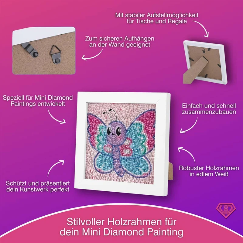 5D Diamond Painting Schmetterling Lumi mit Strasssteinchen