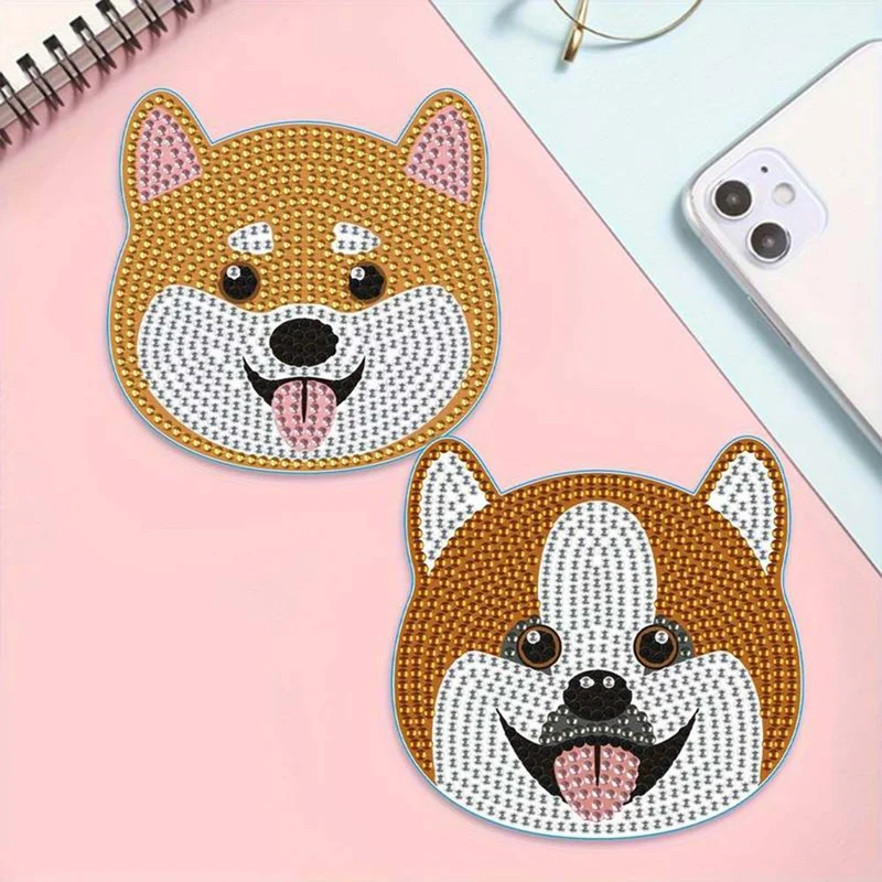 5D Diamond Painting Untersetzer Hunde