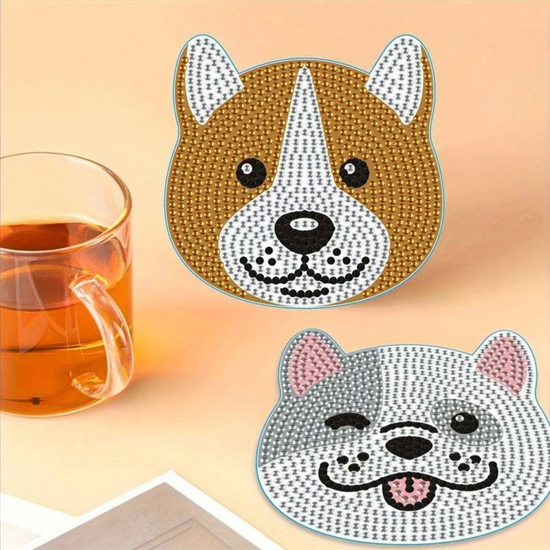 5D Diamond Painting Untersetzer Hunde