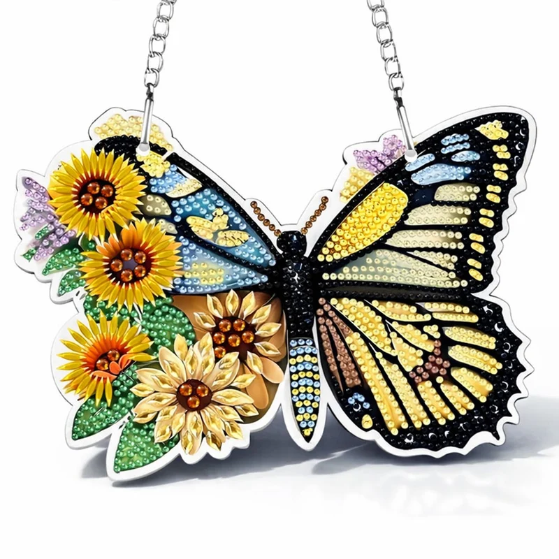 5D Diamond Painting Türanhänger Schmetterling