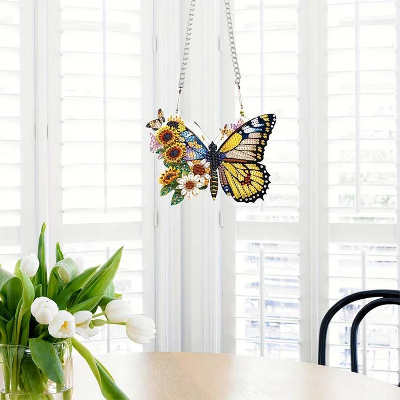 5D Diamond Painting Türanhänger Schmetterling