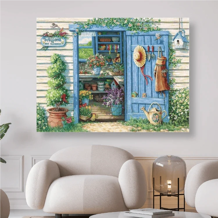 Das Gartenhaus Willkommen - 5D DIY Diamond Painting