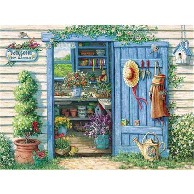 Das Gartenhaus Willkommen - 5D DIY Diamond Painting