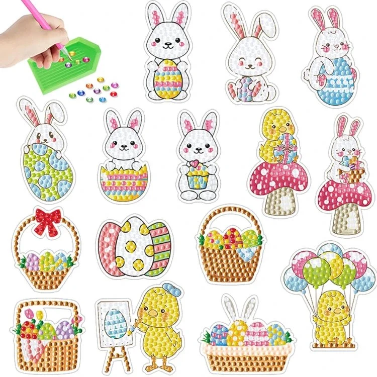 16 x Sticker Ostern - Diamond Painting