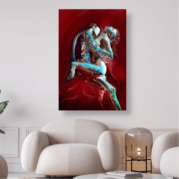 Sitzendes Liebespaar in erotischer Pose - 5D DIY Diamond Painting