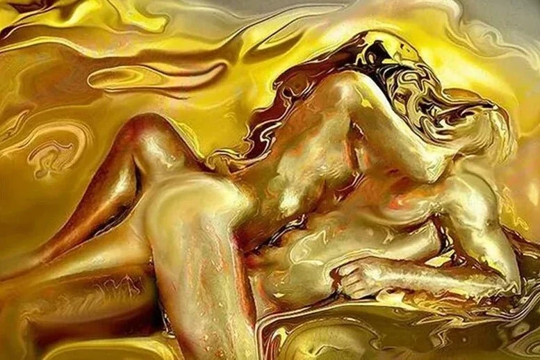Liegendes Liebespaar küsst sich - 5D DIY Diamond Painting