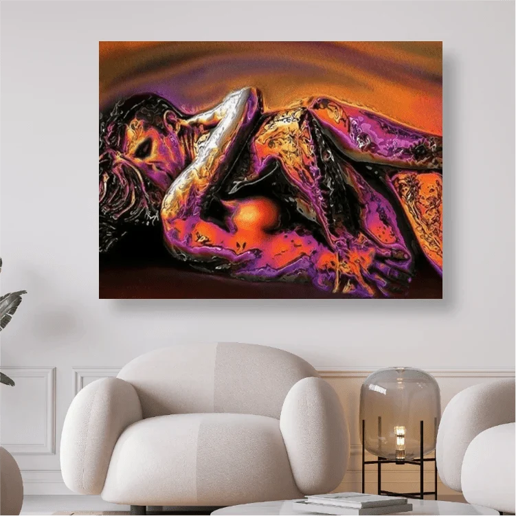 Küssendes Liebespaar eng umschlungen - 5D DIY Diamond Painting