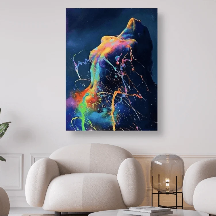 Frau in Regenbogenfarben - 5D DIY Diamond Painting