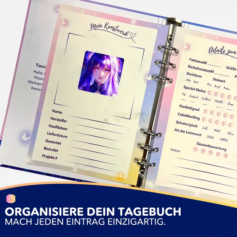Aufkleber 5er-Set - Purple Moon Star