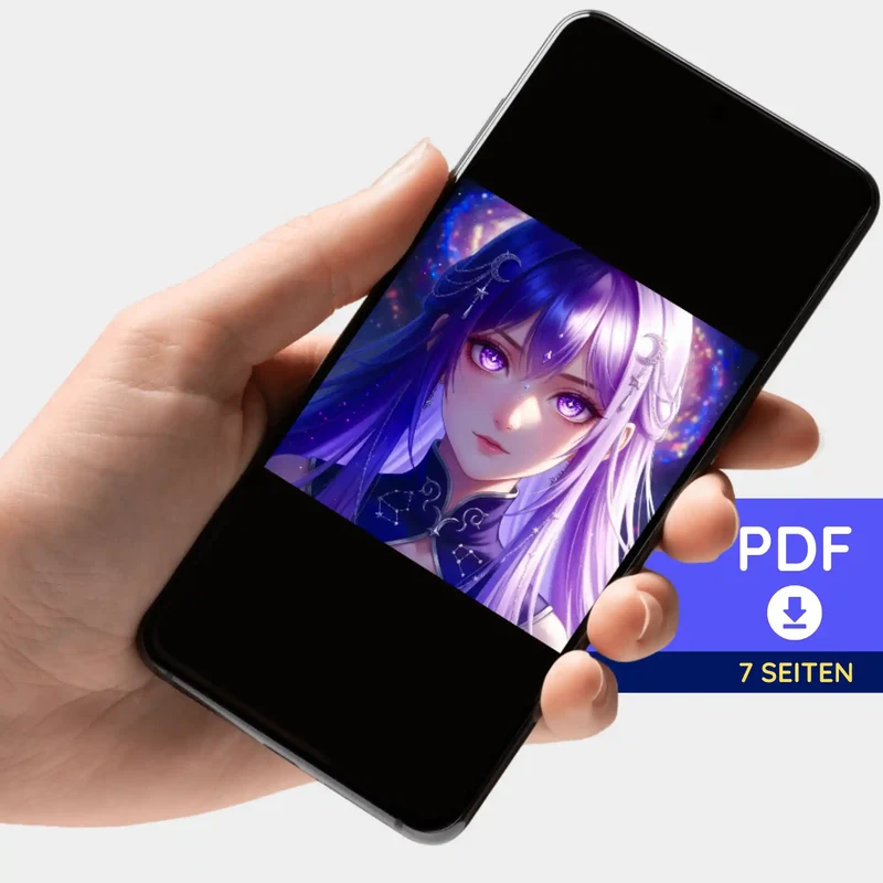 Digitale Bildmappe - Purple Moon Star