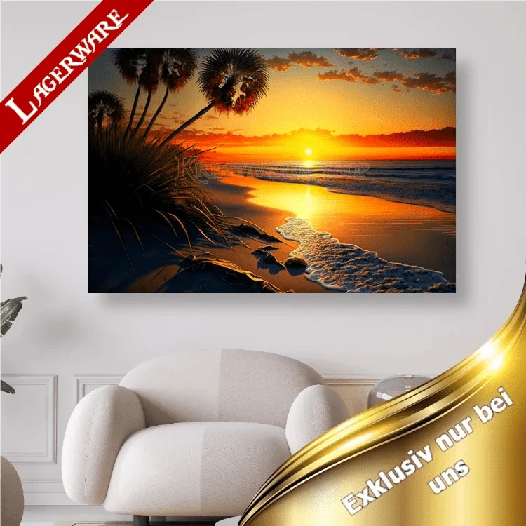 Sonnenuntergang am Meer LA - 5D DIY Diamond Painting