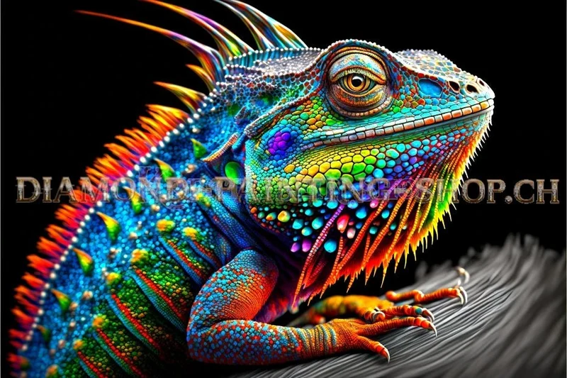 Bunter Leguan LA - 5D DIY Diamond Painting