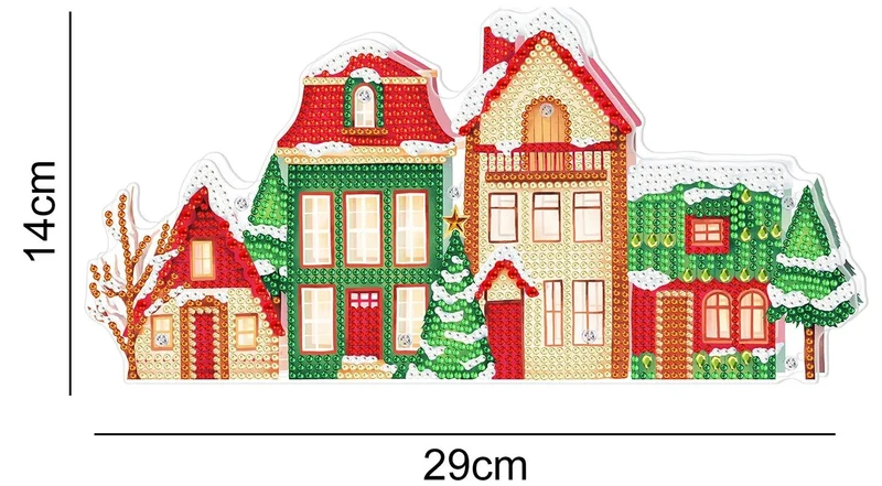 Die Weihnachtshäuser mit LED - Diamond Painting