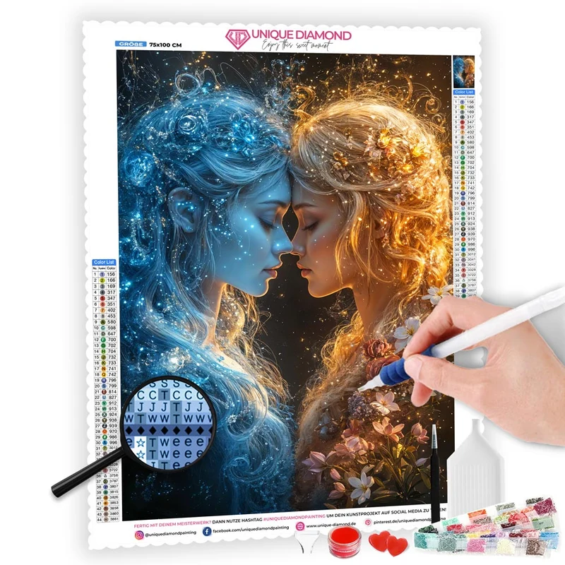 5D Diamond Painting – Schwestern der Elemente